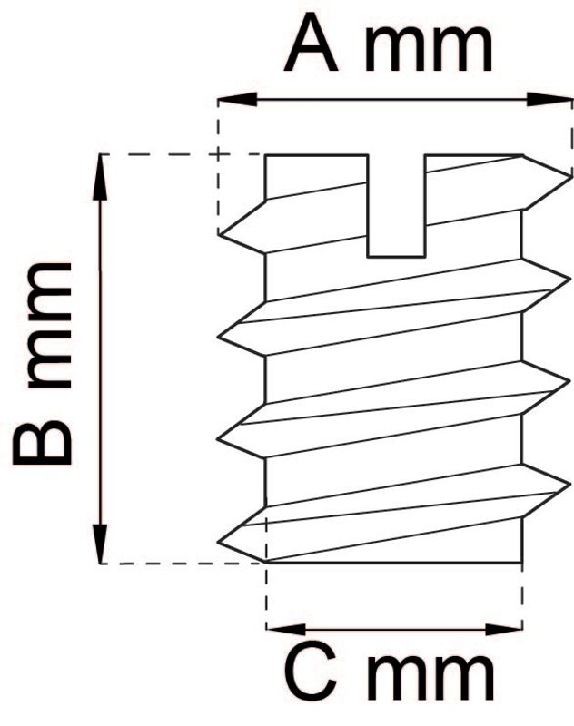 Habo Rampamuff 1212 Stål Obehandlad M4 4st