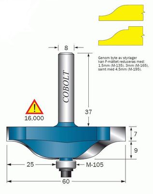 Cobolt Frisfräs F=25 D=60 L=9 S=8