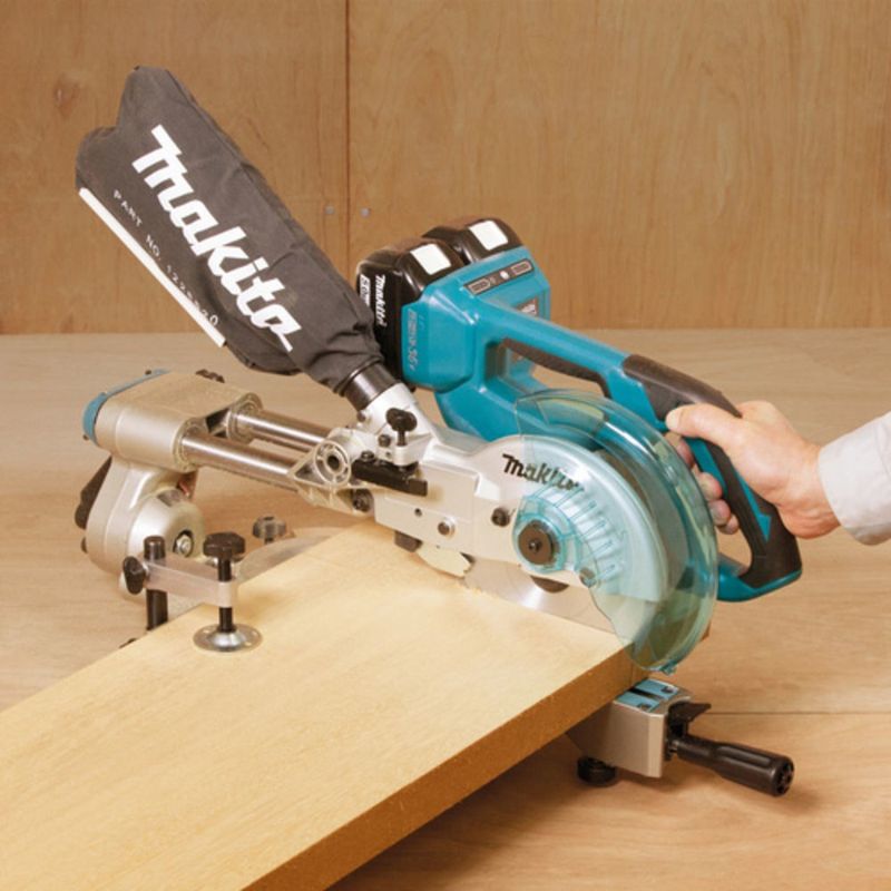 Makita DLS714NZ Kolborstfri 2x18V kap- och gersåg DXT - 190 mm (Utan batterier)