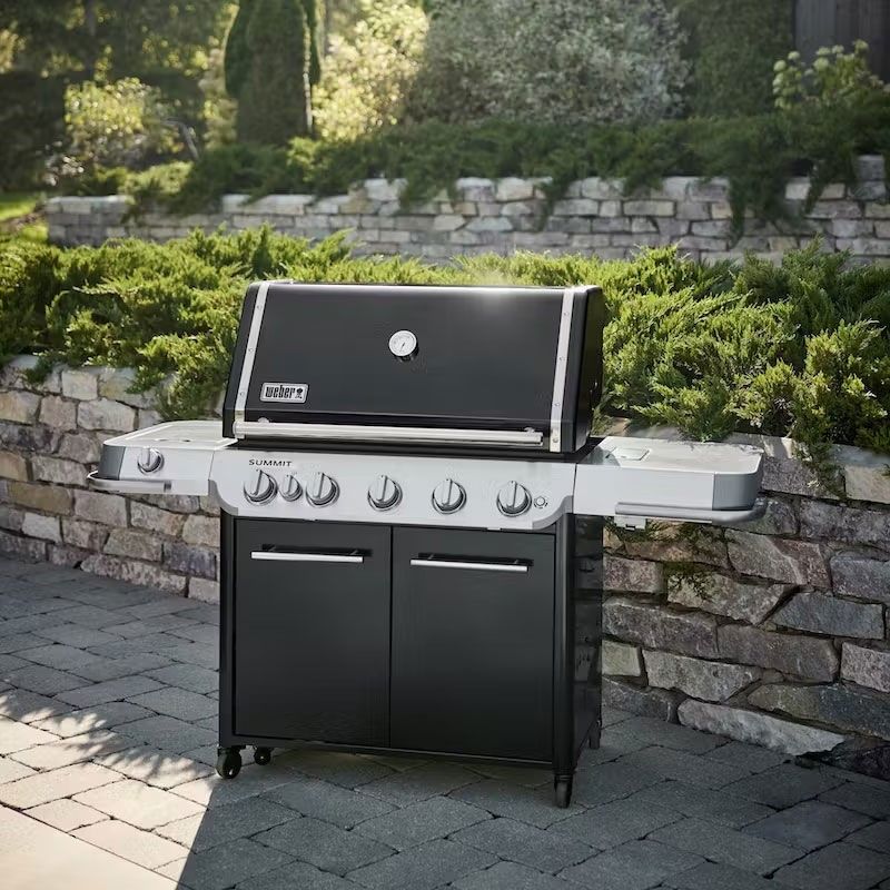 Weber Summit FS38 E gasolgrill 5-brännare Svart