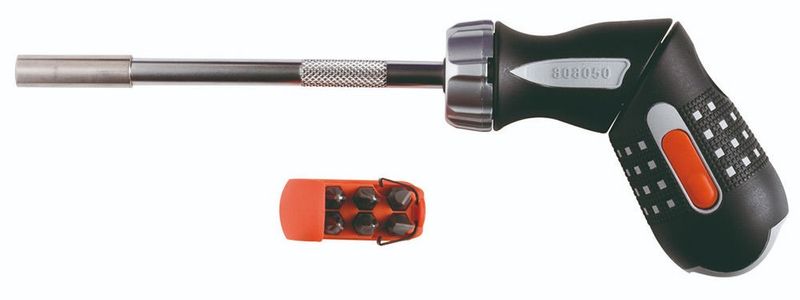 Bahco 808050P  Bitsspärrskruvmejsel med pistolgrepp med 6st bits