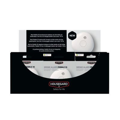 Housegard Brandvarnare Pebble 10 Display 15 st