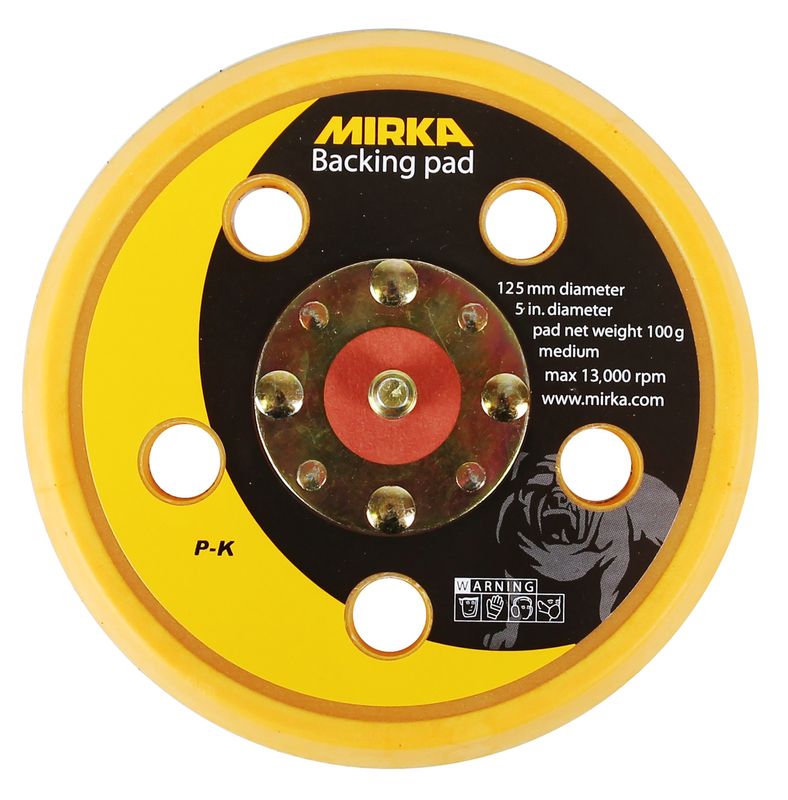Mirka Underlagsplatta 125 mm 5/16" PSA Medium utan hål