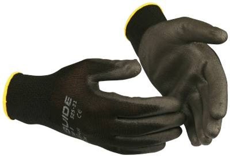 Guide 525 Tunn Arbetshandske Nylon PU-doppad Stl 10