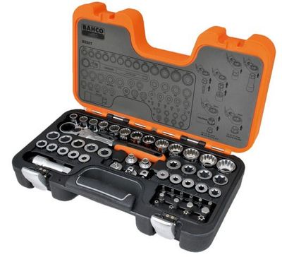 Bahco S530T Hylsnyckelsats Genogående hylsor 53-delar