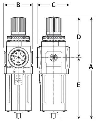 Ingersoll Rand filterregulator 3/4" typ F+R 4897 liter/min
