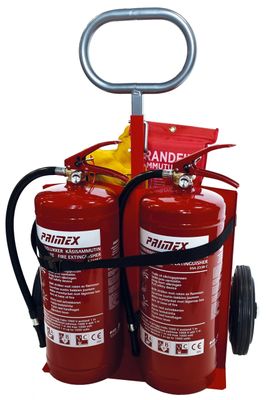 Gelins-KGK brandsläckarkärra heta arbeten komlett med 2ST 6 kg pulver