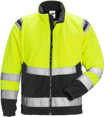Fristads Varsel vindtät fleecejacka 4041 FE, klass 3 Varsel Gul/Svart