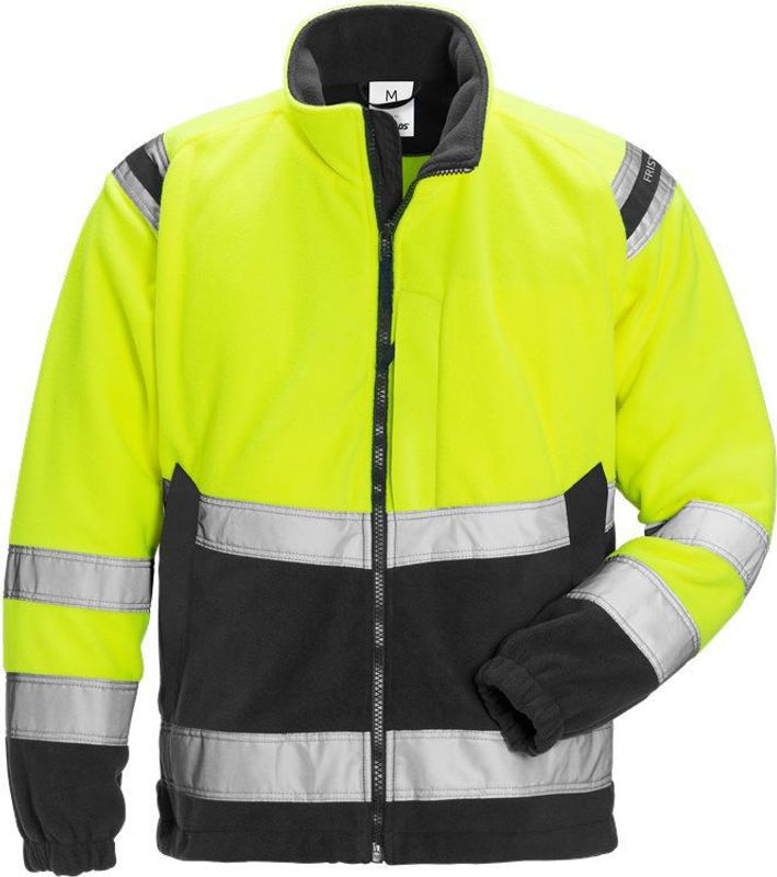 Fristads Varsel vindtät fleecejacka 4041 FE, klass 3 Varsel Gul/Svart