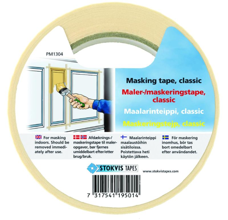 Stokvis 1304 Maskeringstejp Classic 50mm x 50m
