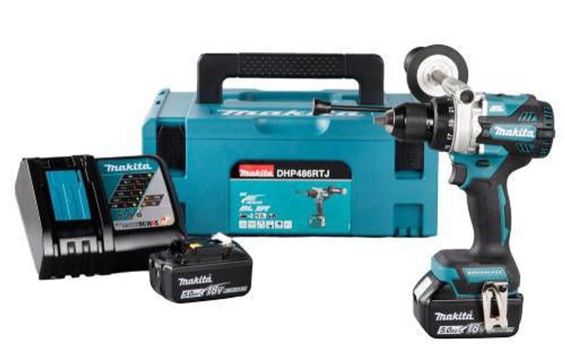 Makita DHP486RTJ Slagborrmaskin LXT® 18V 130Nm (2x5,0Ah)