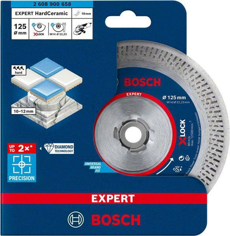 Bosch Expert HardCeramic X-LOCK diamantkapskiva 125 x 22.23 x 1.4 x 10 mm