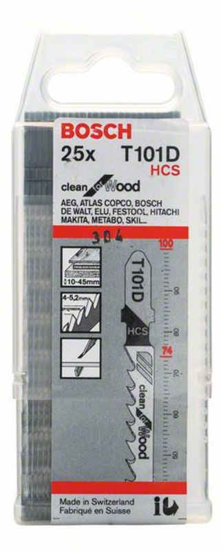 Bosch T101D Sticksågsblad 25-P Mjuka träslag