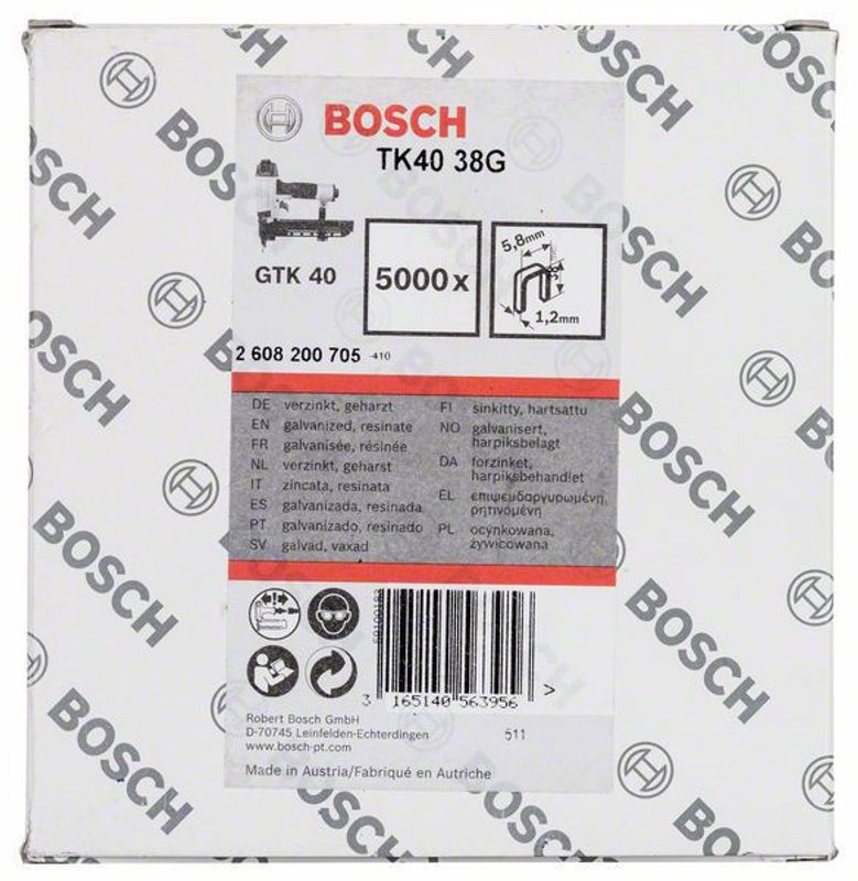 Bosch Klammer 1,2mm x 40mm (5000st)