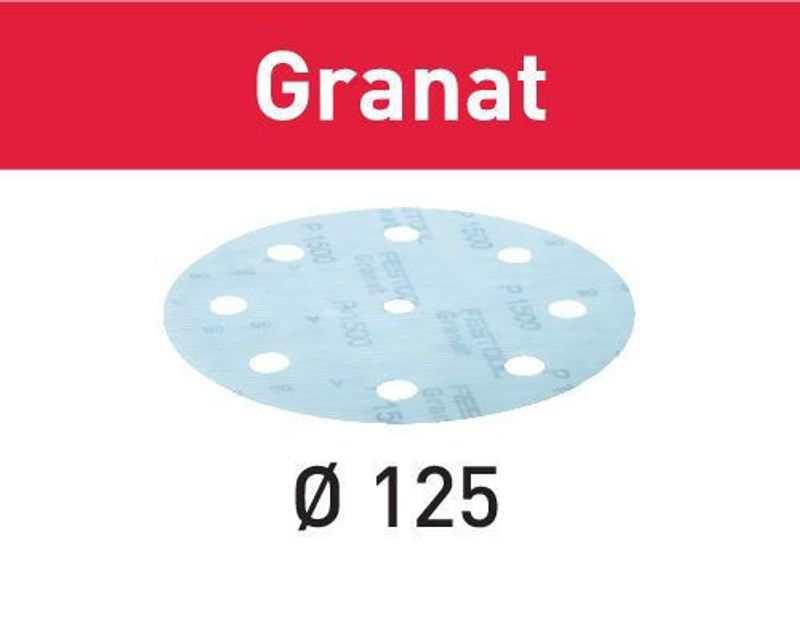 Festool Slippapper STF D125/8 GRANAT 50-100ST