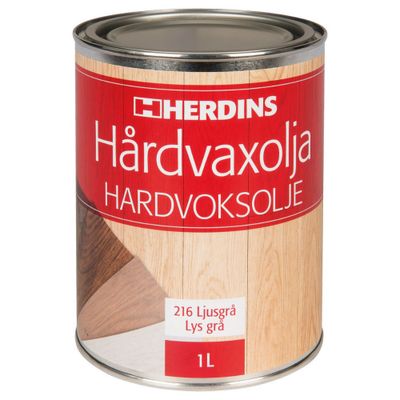 Herdins Hårdvaxolja Ljusgrå 1L
