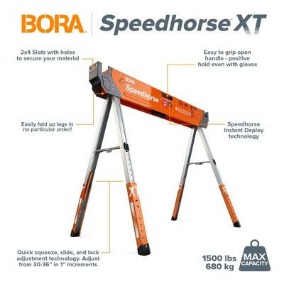 BORA Speedhorse XT Höjdjusterbar arbetsbock Par