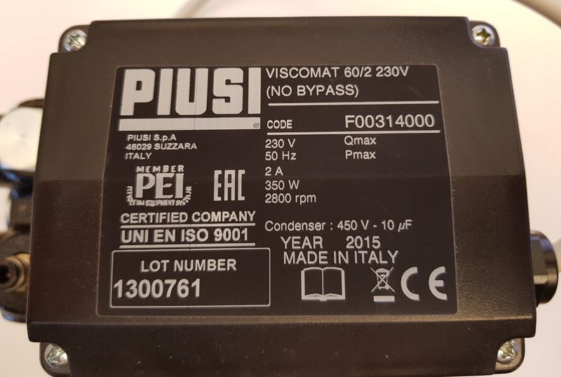 Piusi pump komplett oljesug visco 60 från 2011