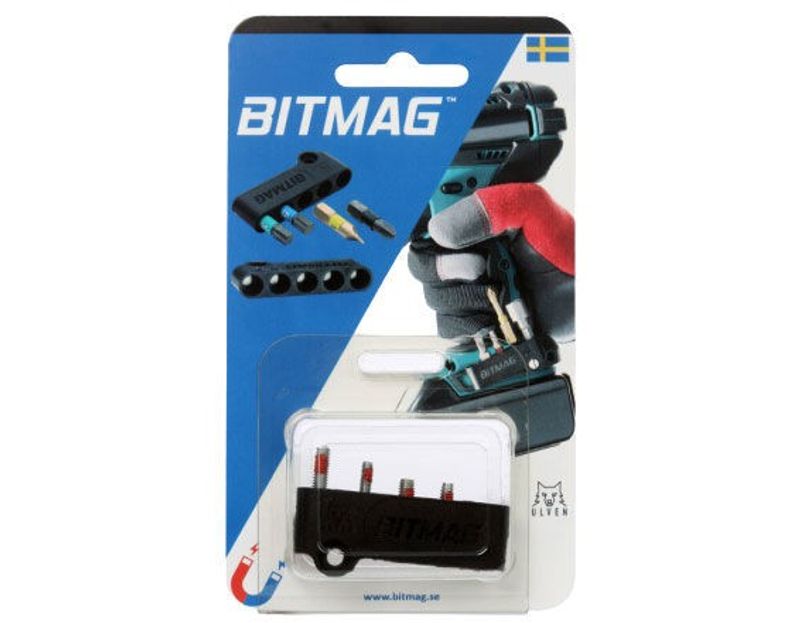BitMag Bits och borrhållare Komposit med magnet Svart