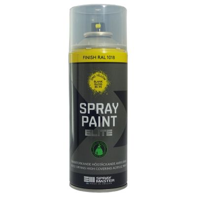Spray Master Elite Sprayfärg Snabblack RAL 1018 Gul Blank 400 ml
