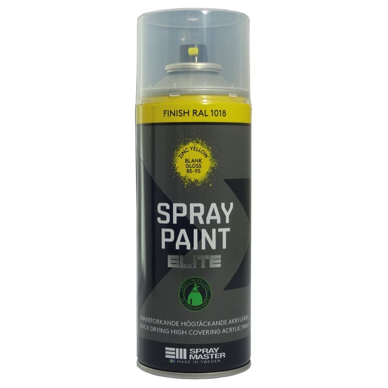Spray Master Elite Sprayfärg Snabblack RAL 1018 Gul Blank 400 ml