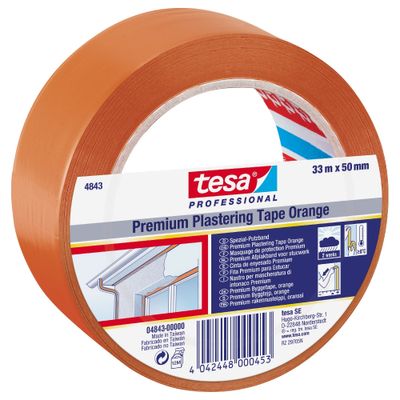 Tesa Bygg- & Skyddstejp Orange PVC 50mm x 33m UV-Beständig