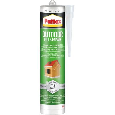 Pattex Polymerfog Ute Fyll & Reparera Vit 280ml