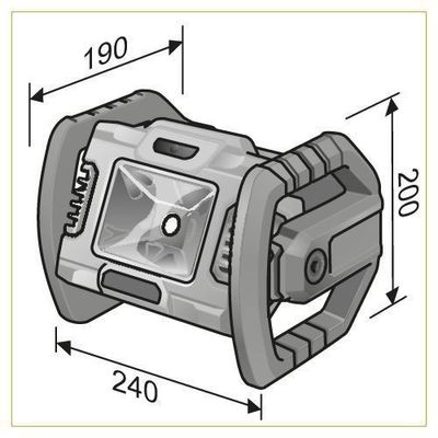 Flex Byggplatslampa LED CL2000 18.0 (utan batteri)