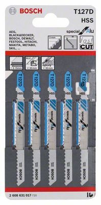 Bosch T127D Sticksågsblad Tunnplåt till grovplåt (5-P)