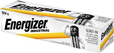 Energizer Industrial 9V/6LR62 Batteri 12-Pack