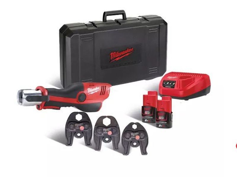 Milwaukee M12 HPT-2020C V-KIT force logic kompakt hydraulisk pressmaskin