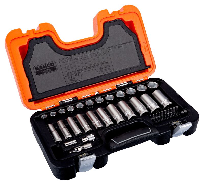 Bahco Hylsnyckelsats 1/4" & 3/8” 53 delar