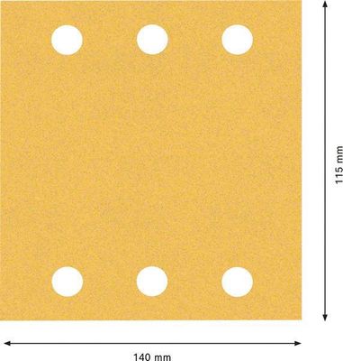 Bosch Expert C470 slippappersats för planslipar 115 x 140 mm, G 2x40/2x60/2x80/2x120/2x180, 10 st.