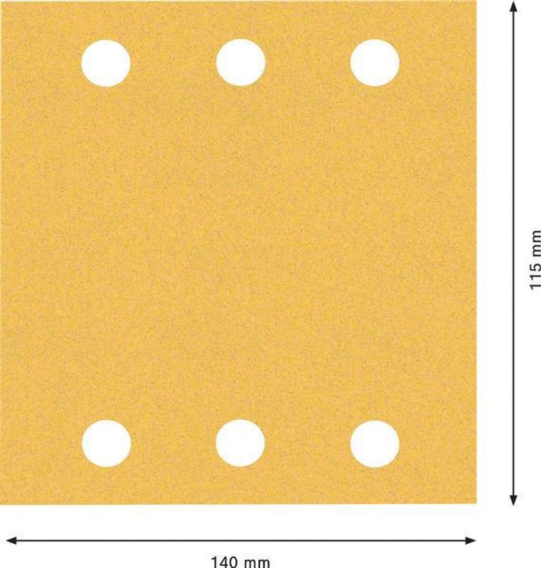 Bosch Expert C470 slippappersats för planslipar 115 x 140 mm, G 2x40/2x60/2x80/2x120/2x180, 10 st.