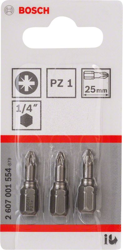 Bosch Bits PZ1-PZ3 25mm (3-P)