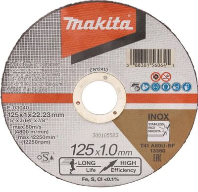 Makita E-03040 Kapskiva 125x1,0mm RST A60U (E)