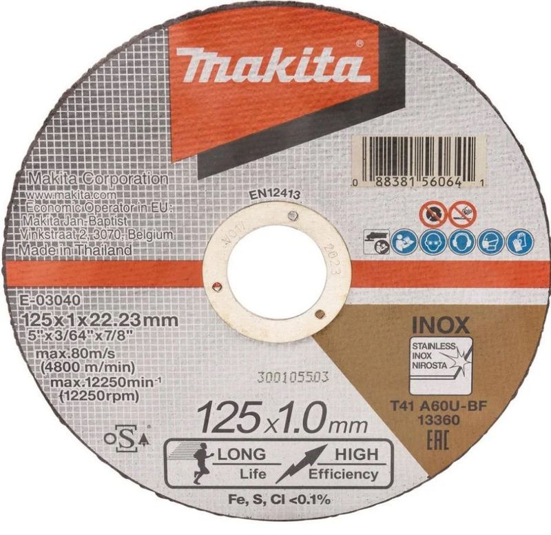 Makita E-03040 Kapskiva 125x1,0mm RST A60U (E)