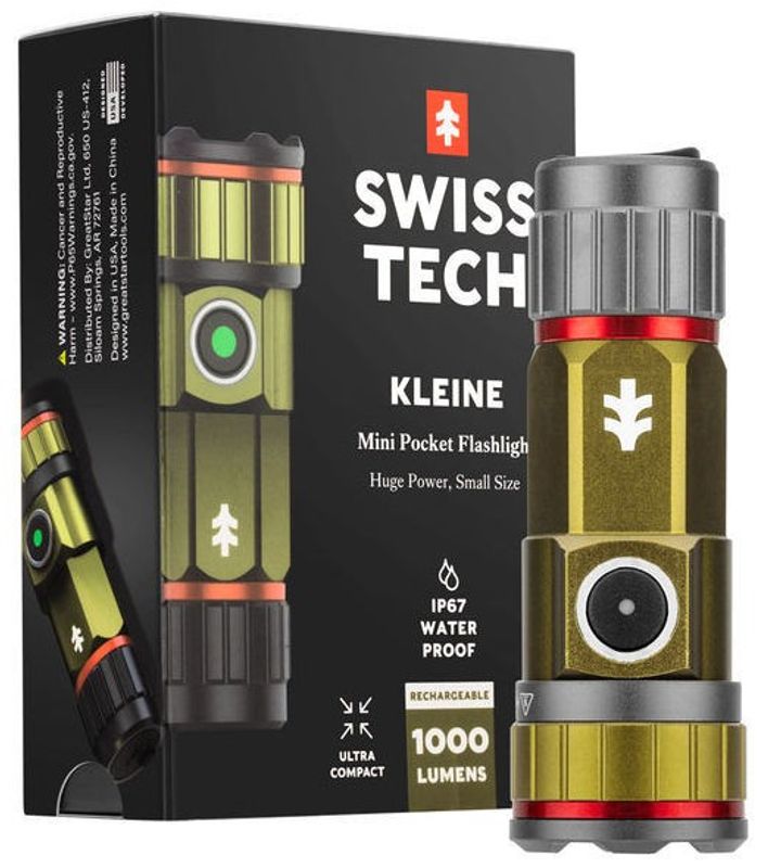 Swisstech Kleine Kompakt ficklampa med 1000 lumen