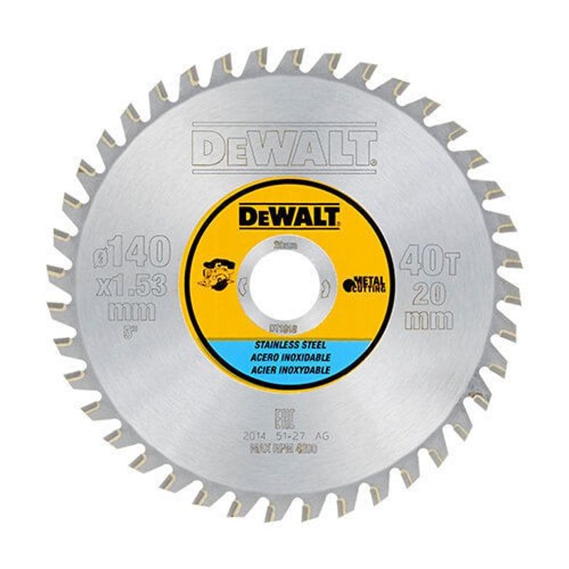 DeWalt DT1918 Sågklinga för Rostfritt 140x20mm 40T