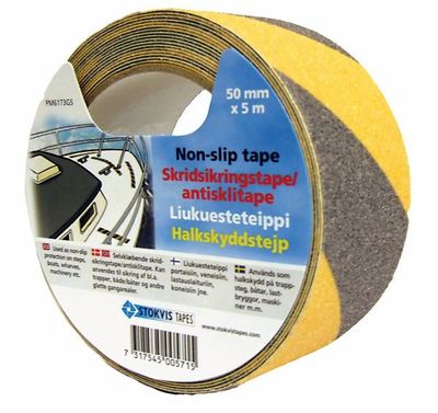 Stokvis Halkskyddstejp Gul/Svart 50mm x 5m