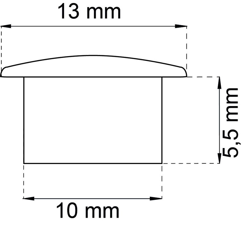 Habo Täckplugg 192 Plast Vit Ø10/13mm