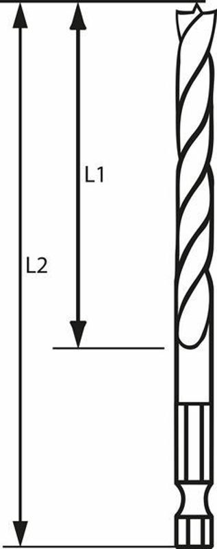 Bosch Träborr 1/4" 6-kant Ø10mm (1-P)