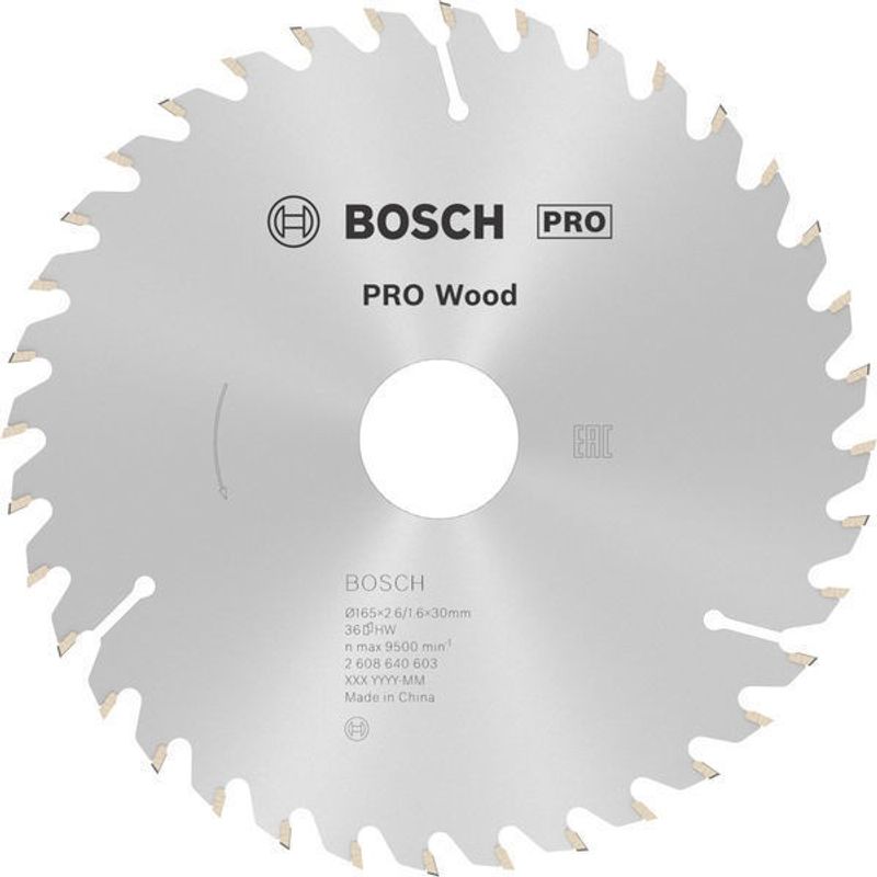 Bosch Optiline Wood Cirkelsågklinga 165x30x36T OPTILINE