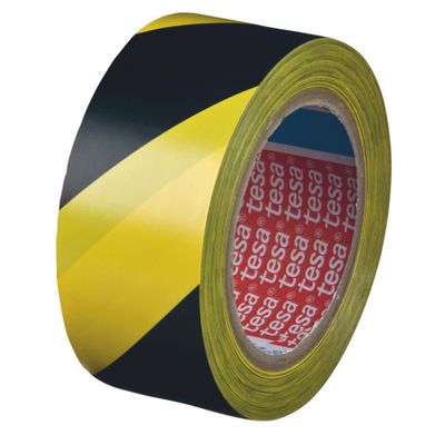 Tesa Varningstejp 50mm 33m Svart/Gul