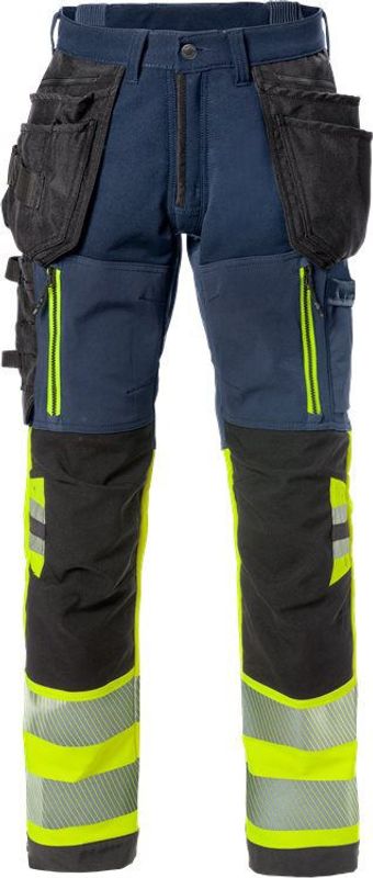 Fristads Stretchbyxa Kl 1 Gul/Marin C46