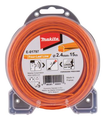 Makita E-01797 Trimmertråd Four-Leaf 2,4mmx15m