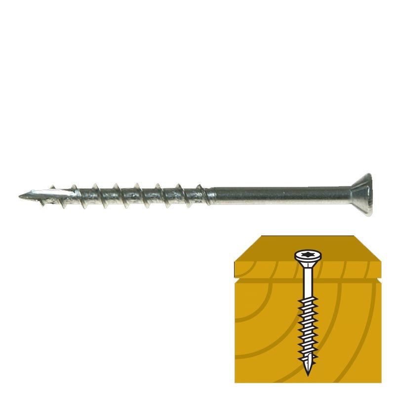 Gunnebo Bandad Trallskruv Rostfri A2 PH2 1000st/förp