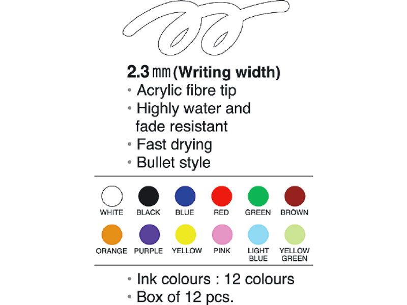 Artline Märkpenna 400XF Vit SB-Pack