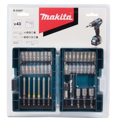 Makita B-55697 Bitssats 43-delar Färgkodade
