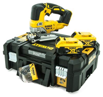 DeWalt DCS334P2 Sticksåg Bygelhandtag T-STAK 18V XR (2x5,0ah)